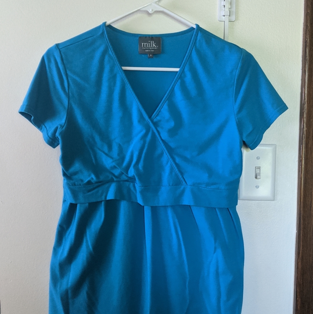 Milk Nursingwear Blue Nursing Top
